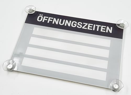 codiarts. Panneau pour horaires d'ouverture avec ventouses (19 x 27