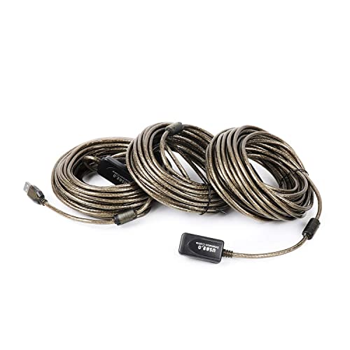 Image of COOLCOLD USB 2.0 Active Extension Repeater Cable 20 Meter - Male to Female Cord Adapter for All extend USB devices- Printer, Scanner, Mouse, Keyboard & USB Devices