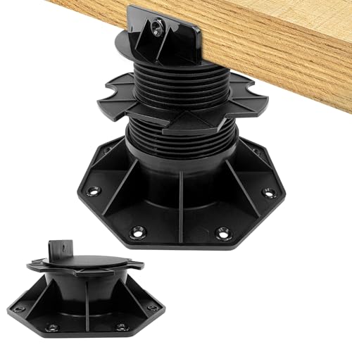 Plots réglables de 60 à 140 mm pour dalles de terrasse et panneaux WPC (Lot de 20)