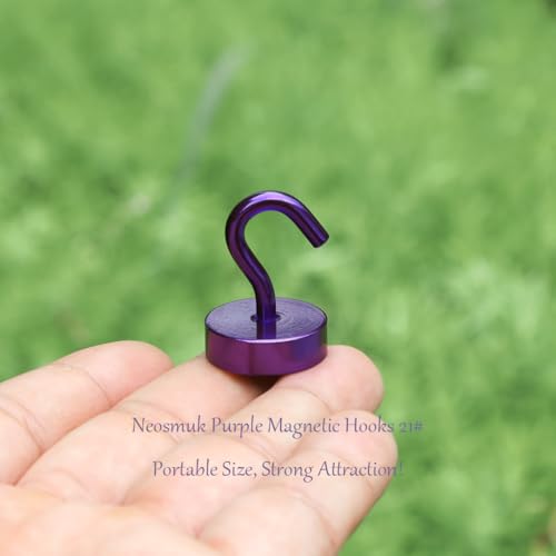 Image of Neosmuk Magnetic Hooks Steel Tube Design for Cruise,40lb+ Purple,10 Pack