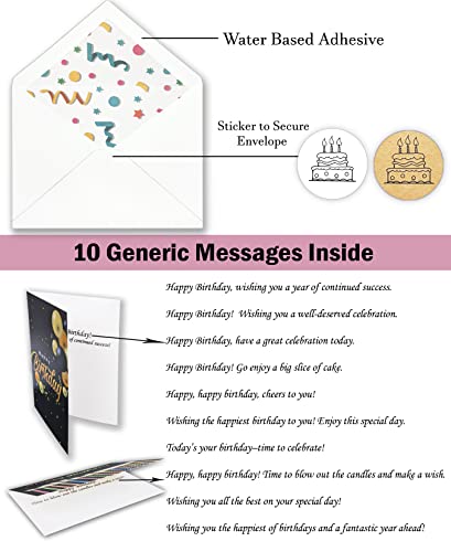100 Happy Birthday Cards In Bulk With Envelopes, Stickers And Generic Birthday Greetings Inside – Large 5X7 Inches, 20 Unique Designs Notes, Thick Cardstock, Matte Finished In A Sturdy Box #TOP4