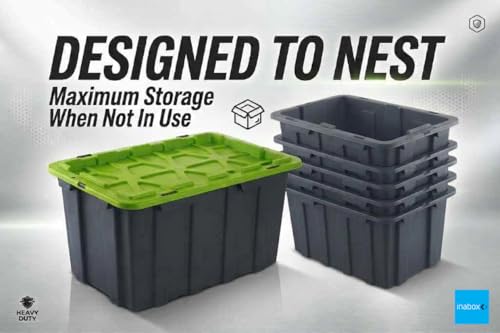 Image of UNIBOX 80L Heavy Duty Container with Lid | Durable, Stackable and Secure Stoage Box | 100% Recycled COPP | Perfect for Home, Office, Garage, Sports Equipment