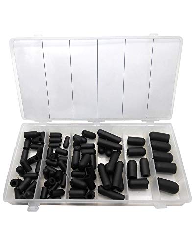 80 Pcs Carburetor and Vacuum Rubber V Cap Assortment Kit Rubber Protective End Cap Kit Auto Repair Super-Deals-Shop