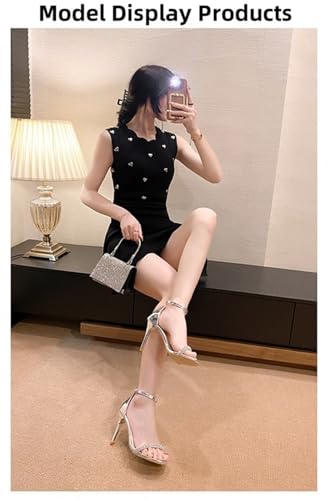 Women's High Heel Sandals 3.5 Inches Open Toe Ankle Strap Stiletto For Dressy Wedding Party2