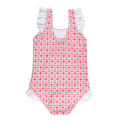 Image of LIZENS One Piece Swimsuit for Girls Swimwear with Ruffled Children Bathing Suit