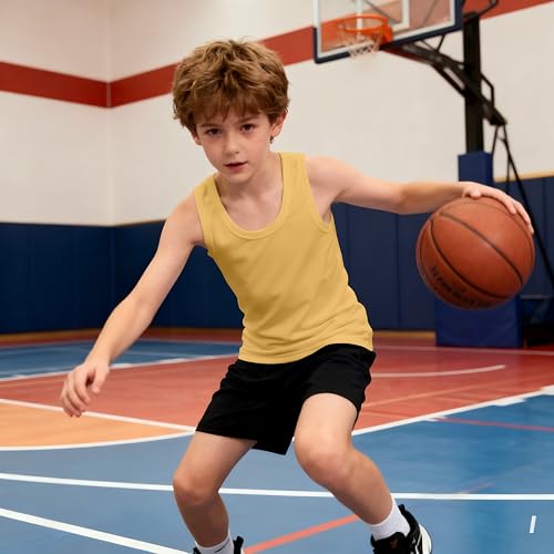 Image of Soft Undershirt Tank Top Cotton Sleeveless Shirts for Girls Or Boys