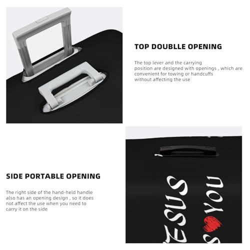 Travel Luggage Cover Christian Jesus Loves You Fashion Washable Baggage Suitcase Protector Fit For Luggage X-Large4