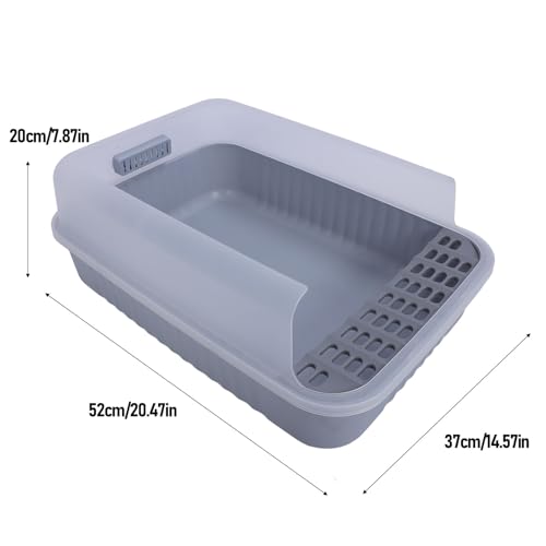 Caixa de Areia para Gatos, Caixa de Areia Grande Com Tampa e Tampa de Peneiração Superior Caixa de A