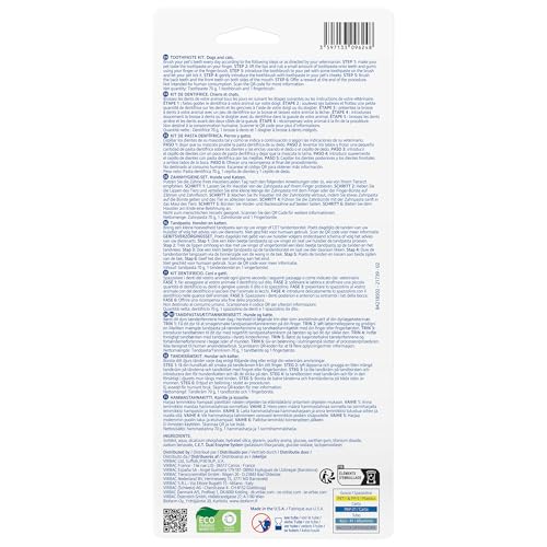 Virbac CET Oral Hygiene Kit - Toothbrush & Toothpaste Kit for Dogs & Cats, Poultry Flavour. Tartar & Plaque Control
