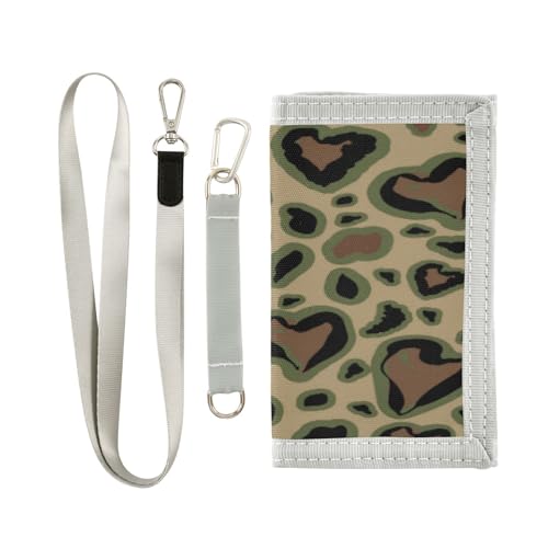 Portafogli per bambini per ragazzi e ragazze con cuore leopardato mimetica portafoglio novità per Multicolore Taglia unica Casual pelle