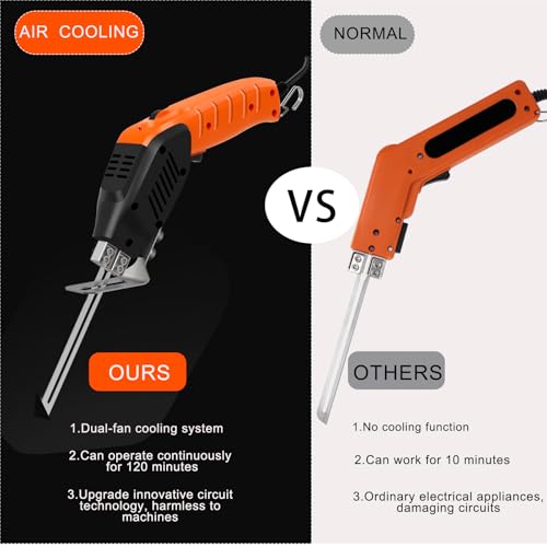 Air Cooled, Electric Hot Knife - Foam Cutting Tool with Blades & Accessories Use Foam Cutter for Engraving and DIY Handmade