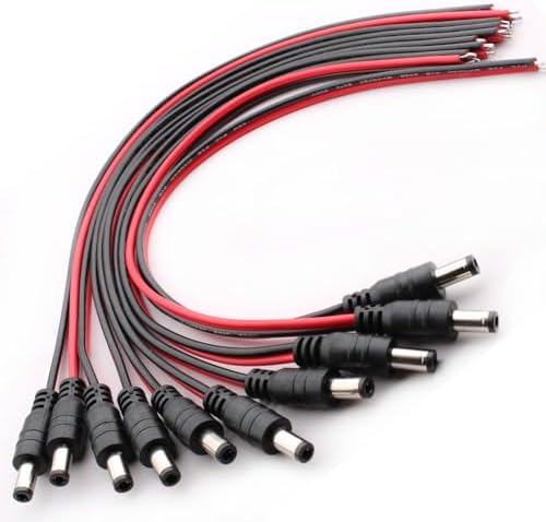 10Pcs Cavi Pigtail DC 5.5x2.5mm - Connettori 12V 5A Per Telecamere, LED, Alimentazione - Foto 3