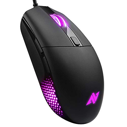 ABKONCORE A660 Gaming Mouse Wired, Computer Mice for Laptop with 8 Programmable Buttons, RGB Backlight, Adjustable DPI, Comfortable Grip Mice for Laptop, PC, Mac,Windows 7/8/10