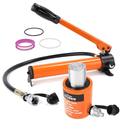 Vérin hydraulique 20T profil bas Nilight mini cylindre de levage course 5.1 cm