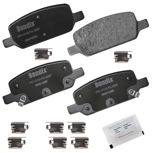 Image of Bendix Priority1 CFC2283 Ceramic Rear Brake Pads for Tesla 3 2023-2017, Y 2022-2020