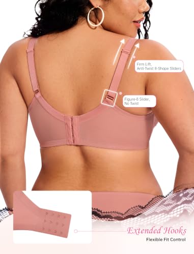 Image of ProKloud Minimizer Bras for Women Full Coverage Supportive Push Up Bra | High Support Bras for Large Breast Women, No Foam Unpadded Lightweight Unlined Lace Bras for Everyday Wear