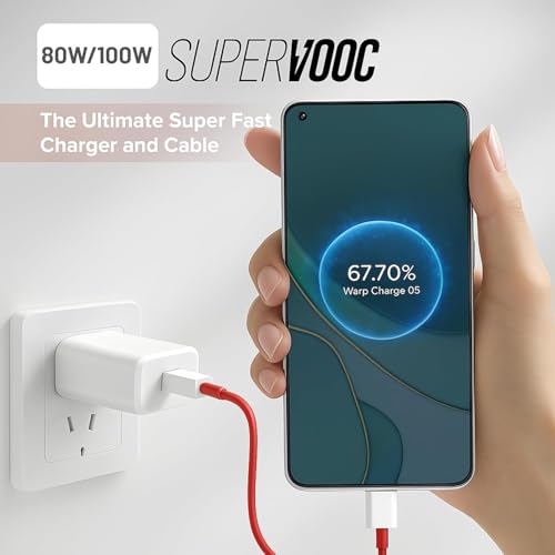 Image of Compatible Dash /Warp Data Sync Fast Charging Cable Supported for All C Type Devices (RED and White)