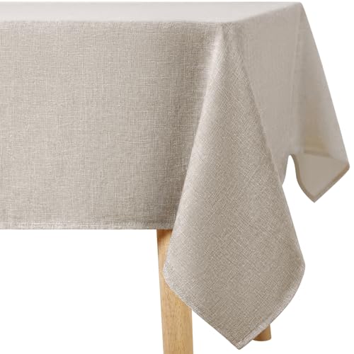 Homaxy Glitzer Tischdecke Abwaschbar Leinenoptik Rechteckig...