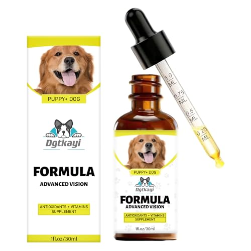 Dgtkayi Advanced Vision Formula for Dogs Liquid Eye and Vision Support Supplement Supports Clear Vision & Reduces Cloudy Eyes & Cataracts in Dogs with Lutein & Zeaxanthin 1oz (30ml) Oral Drops