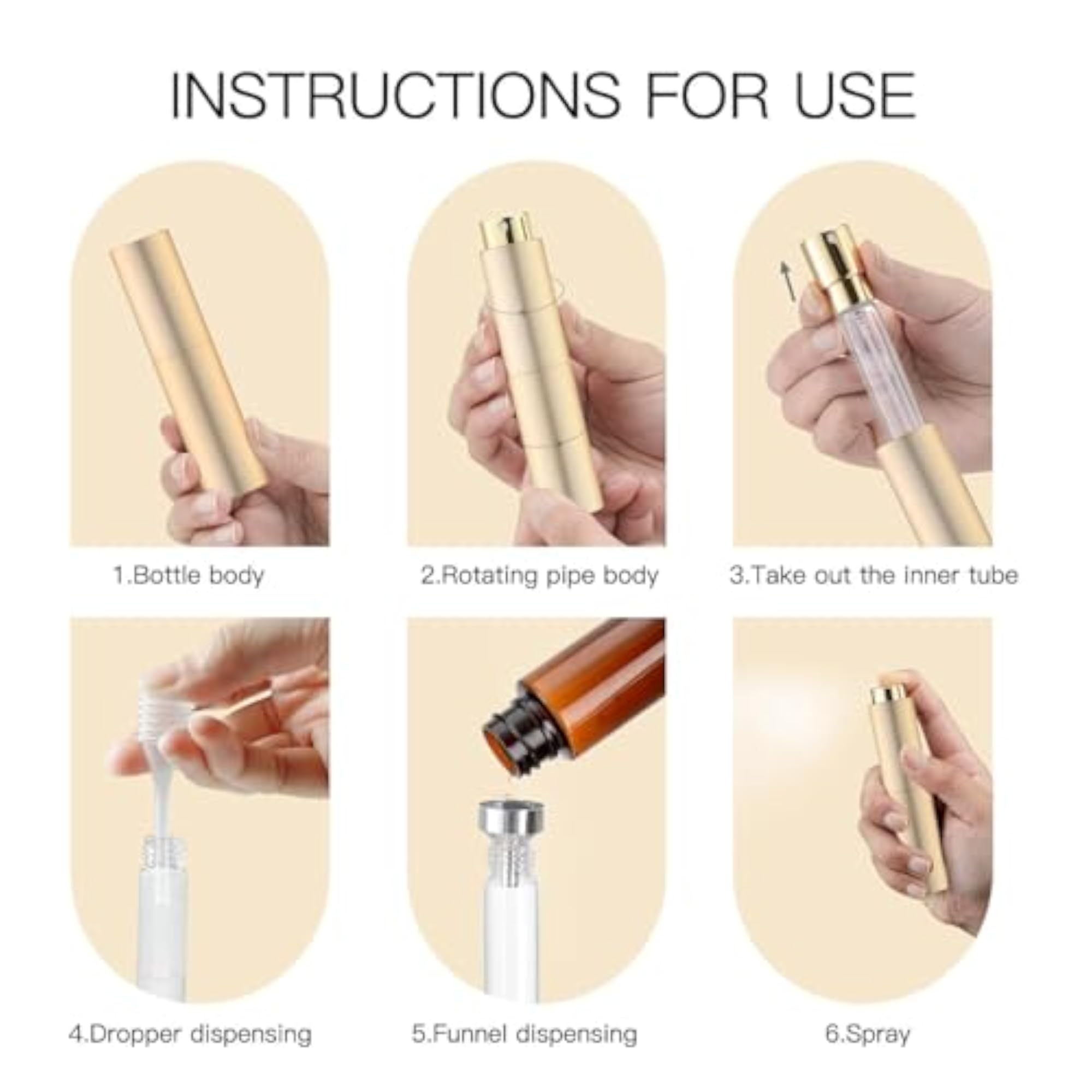 Perfume Atomizer Refillable Spray Bottle 10ML