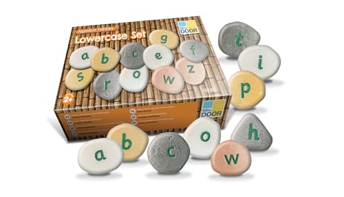 Yellow Door YD-10 Alphabet Pebbles - Lowercase, Kindergarten Grade to 3 Grade, 5" H, 3" L, 3" W