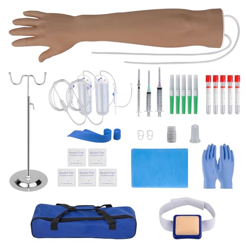 Image of Phlebotomy Practice Kit, IV Practice Arm with Veins, Blood Draw & Venipuncture Training for IV Insertion Practice, IV Injection Practice Kit for Medical Education