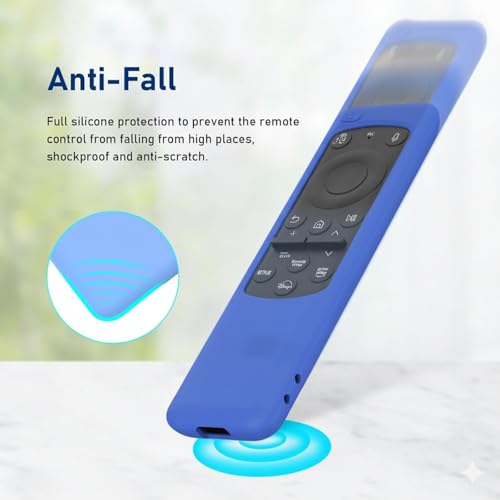 Image of Silicone TV Remote Cover Compatible with Samsung Smart TV Remote 2023 BN59-01432G BN59-01432A (Samsung Smart TV 2023 Model Solar Remote Cover - Style 8, Blue - Style 8)