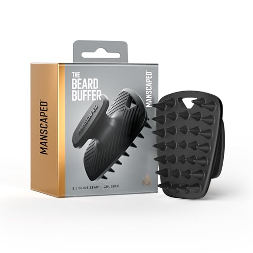 MANSCAPED The Beard Buffer Silicone Scrubber Flexible Facial Hair Cleaning Brush for Men Exfoliating Grooming & Massaging Tool with Flexible Silicone Bristles for Deep Clean 1-Pack