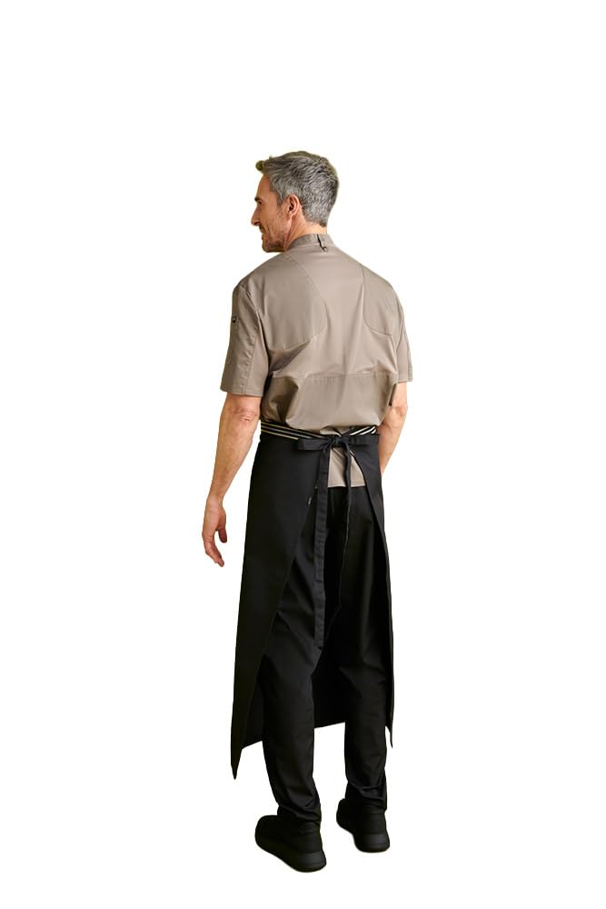 Grembiule francese per ospitalità professionale Unisex. Tasca con toppa asimmetrica sul lato destro. 65% poliestere 35% cotone. Abbigliamento cuoco / cuoco. Rif: 6421