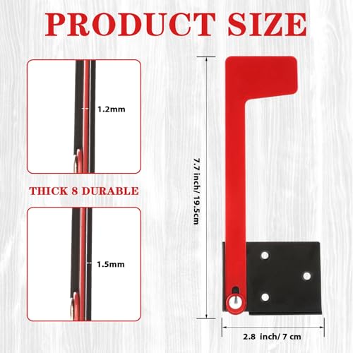 Image of Red Mailbox Flag Replacement Kit Galvanized Steel Professional Flag for Mailbox, Upgrade Sinking-Fixed Design Mail Box Replacement Parts with Sticky Pads Metal Brick Stone Wood and All Other Surfaces