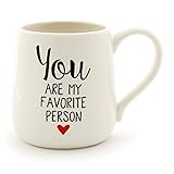 Enesco Our Name is Mud “Favorite Person” Stoneware Engraved Coffee Mug, 1 Count (Pack of 1),...