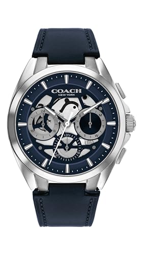 Montre COACH Jackson homme multifonction sportive avec bracelet cuir