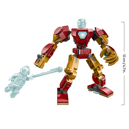 LEGO | Marvel Le Robot d’Iron Man Contre Ultron - Jouet de Construction avec Minifigurines de Super Héros - Stimule Le Jeu de Rôle - Idée de Cadeau d'anniversaire pour Garçon dès 6 Ans 76307