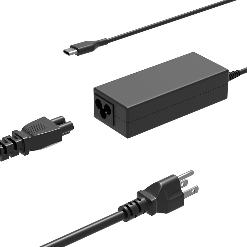 SLRIOYS 45W Chromebook Charger USB Type C Compatible with HP Dell Lenovo Asus Acer Google Samsung Sony Chromebook Laptop Replacemen USB Type C Charging Power Supply Adapter Cord