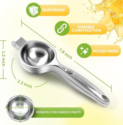Image of Premium Lemon Squeezer | Heavy Duty, Rust-Proof Citrus Press with 1-Year Warranty -Manual Hand Juicer for Fruits, Mosambi Juice Maker, Lime & Orange Juice Squeezer