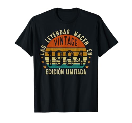42 Años Cumpleaños Hombre Mujer Regalo Vintage 1984 Camiseta