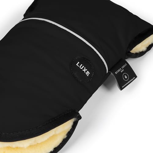 Image of Werner Christ Baby Sheepskin Hand Warmer - GLOVY Luxe Gloves are The Ideal Baby Carriage muff Made of Medical Fur, Warm Universal and Water-Repellent Hand muff