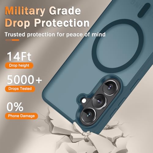 Image of YENAPOON for Samsung Galaxy S26+ Plus Case, Matte Magnetic Phone Cover, Lavender Gray