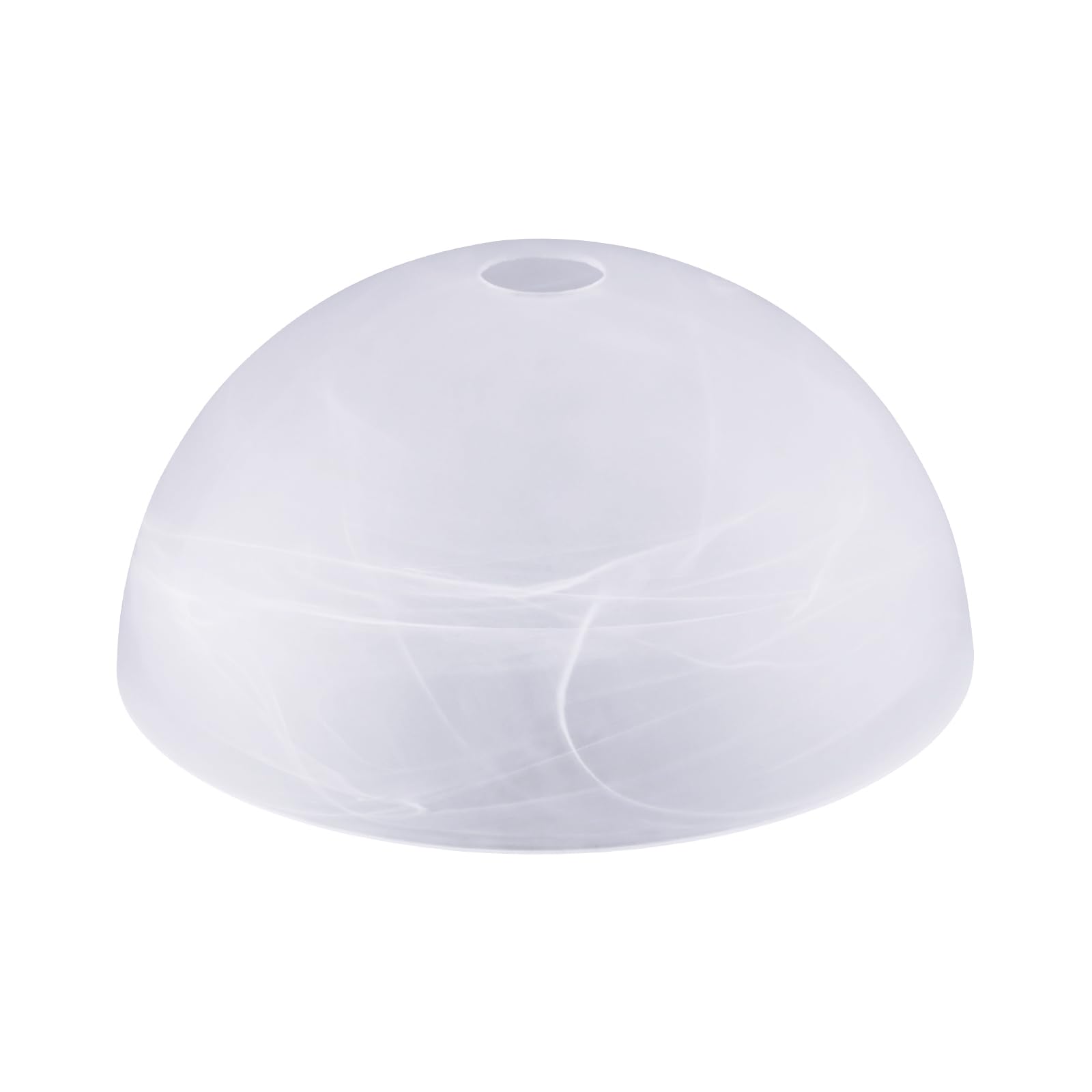 Photo 1 of WEIYOUDJ Alabaster White Replacement Glass Shade for Medium Base Socket Floor Lamp, Torchiere Lamp, E26 Base, 1-5/8" Fitter, 12" Diameter x 5.5" Height