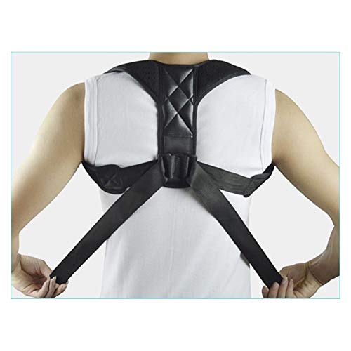 Correcteur de posture pour clavicule et soutien lombaire noir réglable taille L
