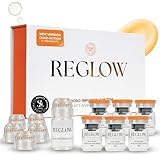 ReGlow Micro Infusion System for Face – 300% Deeper Absorption with 24K Gold Microneedling Tool + Serum (3 Months) – Firmer Radiant Skin, at-Home Treatment with Collagen Peptides & Hyaluronic Acid