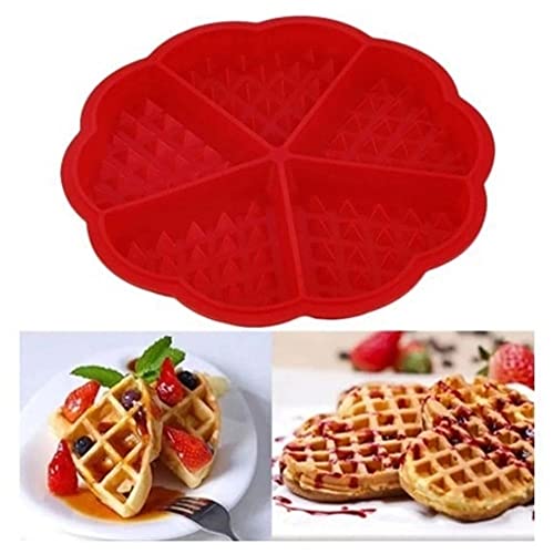 Forma De Silicone Antiaderente Waffles Crocante Gofre Belga