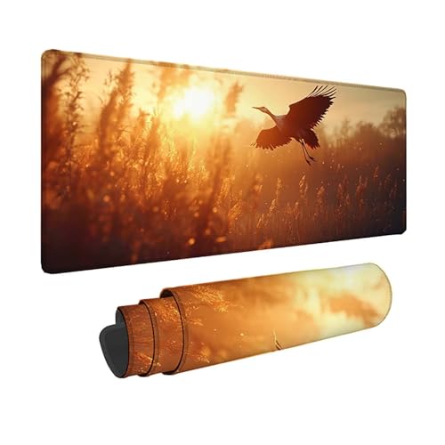 Tapis de souris oiseau jaune XXL, idée cadeau originale bureau