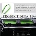 Yourkar 20 PCS Car Air Conditioner Decoration Strip, Flexible Air Vent Outlet Trim Decoration, Waterproof Decorative Trim for Air Vent Outlet for Most Vehicles, Car Accessories (Shiny Green)