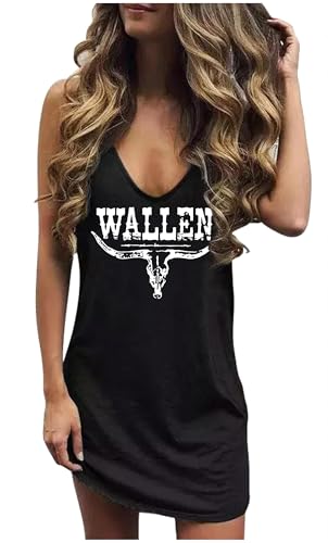 Image of CHUNTIANRAN Mini Dress for Women Swimsuit Coverup Beach Hawaiian Tank Dress | Country Concert Outifts for Women Summer Dress Vacation Outfits