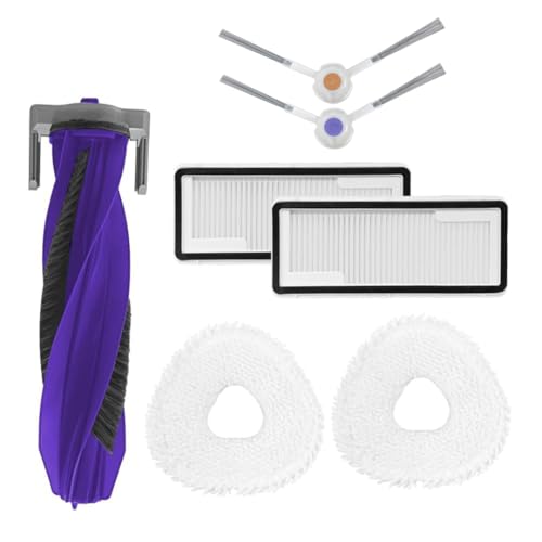 Image of Reverbo Replenishment Kit Compatible with Narwal Freo X Ultra Robotic Vacuum Cleaner - Main Roller Brush, 2 Side Spinning Brushes, 2 Filters, 2 Mops - Vacuum Replacement Accessories