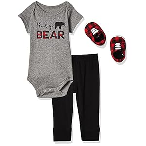 Little Treasure Unisex Baby Cotton Bodysuit, Pant and Shoe Set