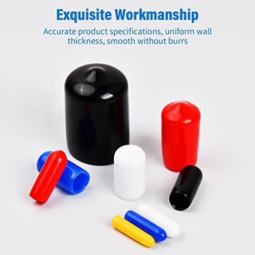 300 Stück PVC Gummi Endkappen Sortiment, 9 Größen Runde Endkappe Abdeckung, Endkappen Schrauben Gewindeschutz für Möbelfüße Schere Schrauben Runde Rohre Elektrische Draht Fahrrad
