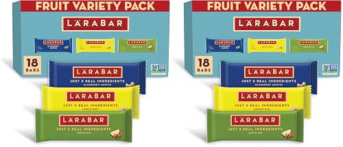 Image of Larabar Fruit and Nut Bars Variety Pack, Gluten Free and Vegan, 28.8 oz, 18 Ct (Pack of 2)