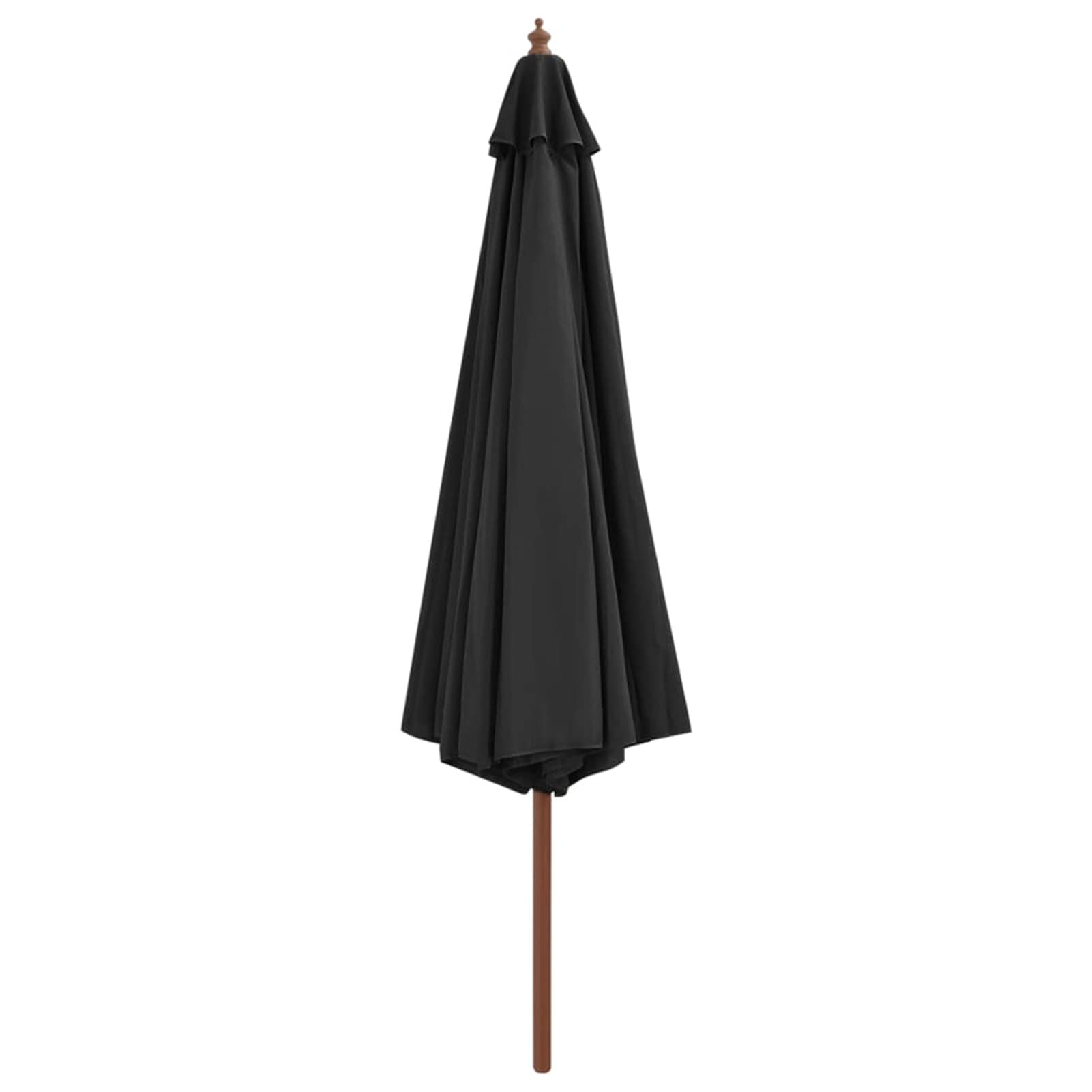 Homgoday Sombrilla de jardín con Palo de Madera 350 cm Gris Antracita Sombrilla Terraza Exterior, Sombrilla Jardín Grande Orientable Jardín Parasol Balcón